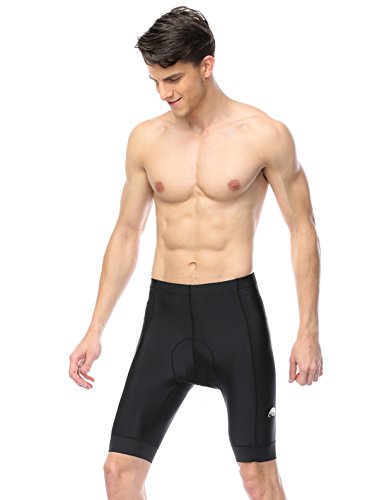 iCreat Herren Fahrradhose Radhose Kurz Radlerhose Radshort Sporthose mit Sitzpolster S/M/L/XL/2XL/3XL - 2