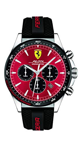 Scuderia Ferrari Orologio Cronografo Quarzo Uomo con Cinturino in Silicone 830595