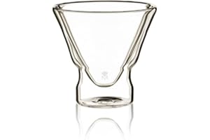 MasterPro Mixology Lot de 2 verres à cocktail en borosilicate Transparent Compatible avec les changements brusques de température Double verre Passe au lave-vaisselle Sans toxiques 230 ml