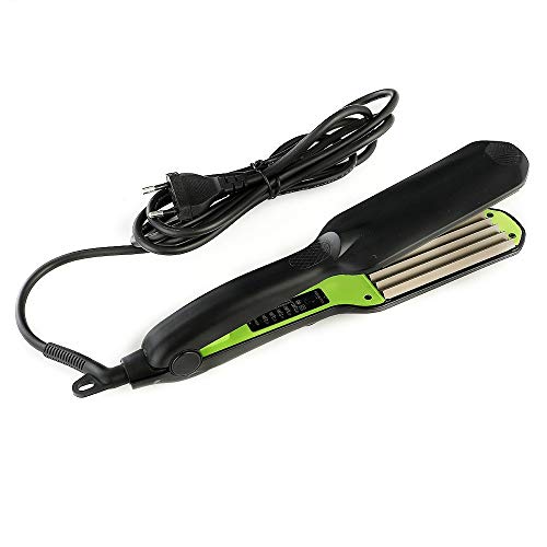 Nulijianchi2 Hair Straightener Anti-Scalding Plywood Environmentally Friendly Alloy Hair Straightener Corn Hot Straight Bar  Black
