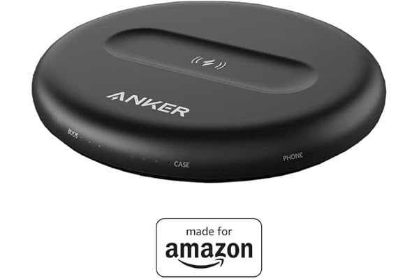 PowerWave | Station de charge sans fil « Made for Amazon » pour Amazon Echo Buds (2e génération avec fonctionnalité de charge sans fil) | 5 W