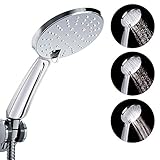 Bathroom Shower Head Kit with 1.5M Stainless Steel Shower Hose, Handheld 3 Spray