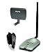 Alfa AWUS036NH 2000mW 2W 802.11g/n High Gain USB Wireless G / N Long-Range WiFi Network Adapter with 5dBi Screw-On Swivel Rubber Antenna and 7dBi Panel Antenna and Suction cup / Clip Window Mount RS.5590.00