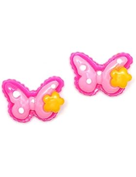 Idin Ohrclips - Hellrosa Schmetterlinge (ca. 20 x 15 mm)