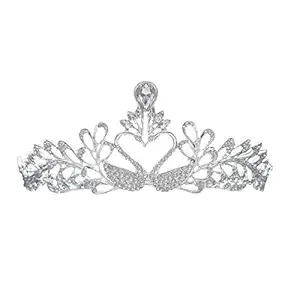 Lurrose Rhinestone Crown Swan Crown Tiara Love Heart Crown Headband Wedding Bridal Headwear Crystal Bride Crown