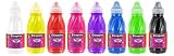 Paquete de 8 botellas 250 ml: blanco, amarillo primario, rojo vivo, magenta, violeta, azul primario, verde primavera y negro