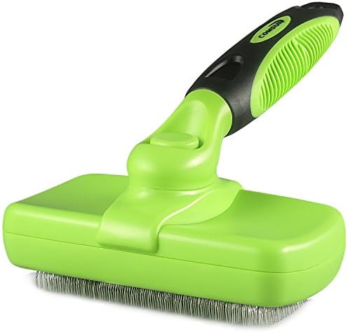 COMSUN Self Cleaning Slicker Brush for Dogs and Cats, Professional Dog Comb, Cat Grooming Brush, Pet Deshedding Comb, for Long Medium and Short Hair Coats