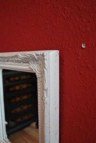 Livitat® Wandspiegel Spiegel 32 x 27 cm antik weiß barock rokoko - 5