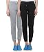 Vimal Black & Grey Melange Cotton Blend Trackpant For Women ( Pack Of 2) RS.739.00