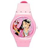 Mulan und Mushu auf Mädchen pink Kunststoff Armbanduhr & Band