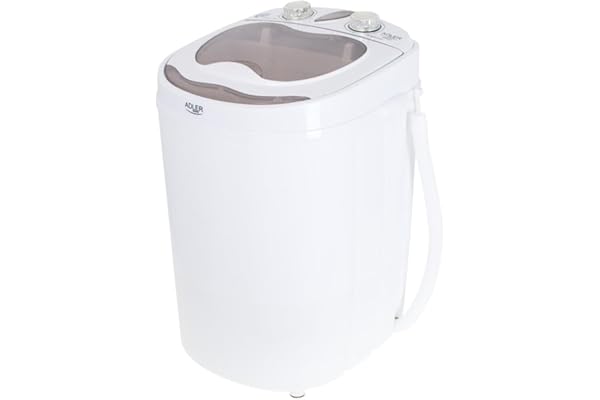 Adler AD 8055 machine à laver Portable Charge par dessus 3 kg Crème, Blanc