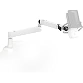 Elgato Wave Mic Arm LP Mikrofon Kolu, Beyaz, Kablo Y&ouml;netimli, Al&ccedil;ak Profil