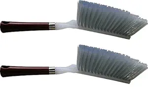 Uva World Cleaning Brush, Duster with Hard and Long Bristles for Car Seat/Carpet/Mats (Multicolour) - 2 Pieces