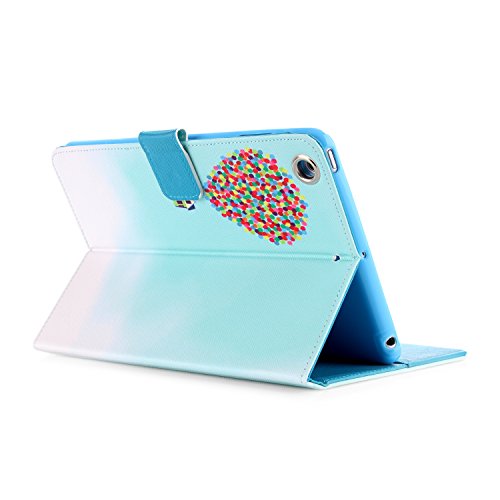 iPad Mini 3 Hülle, Deenor Colorful Classic Design PU Leder Stand Schutzhülle Hülle für Apple iPad Mini 1/2/3 Generation. (Colored balloons) - 5