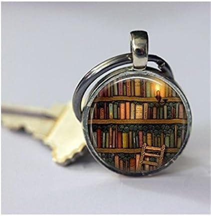 Books Keychain,Bookshelves Keychain