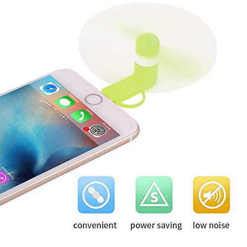 Mini USB Ventilator, VitutechFan Mini USB Fan Mini Portable Micro USB Ventilator Mini Cooling Fan 2 in 1 Portable USB Telefon Mini Fan f¨¹r Andriod Smartphone , iPhone , iPad, Samsung - 3