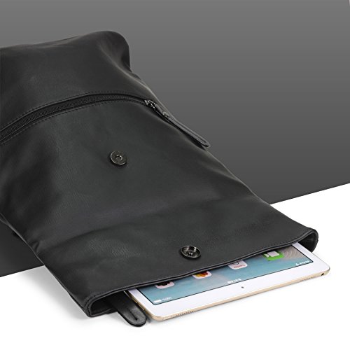 Urcover® Unisex Designer Foldover Rucksack + kleiner Beutel in Farbe, auch als Umhängetasche Handtasche mit Reiß- & Magnetverschluss | Freizeitrucksack Daypack - 2