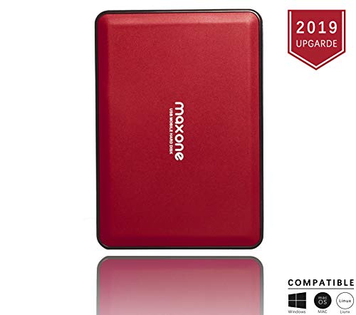 Disco Duro Externo Portátil 160GB - 2.5" USB 3.0 HDD Memoria Externa para PC, MacBook, Laptop, Smart TV, Chromebook, Wii U(Red)