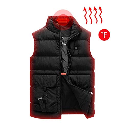 yanyaoo Sports De Plein Air Réglable USB De Charge Gilet Chauffé À Piles Électrique À Piles Vêtements Chaud Rechargeable Gilet pour Le Ski De Patinage Hommes Femme