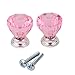 Produktbild Sharplace Diamant Kristall Moebelknopf Moebelknoepfe Moebelgriffe Moebelknauf Griff Knopf Schrankgriff mit Schraube - Rosa, 25x29mm