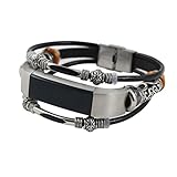 Für Fitbit Alta Fitbit Alta HR,Hunpta Ersatz Leder Armband Band Armband (Schwarz C)