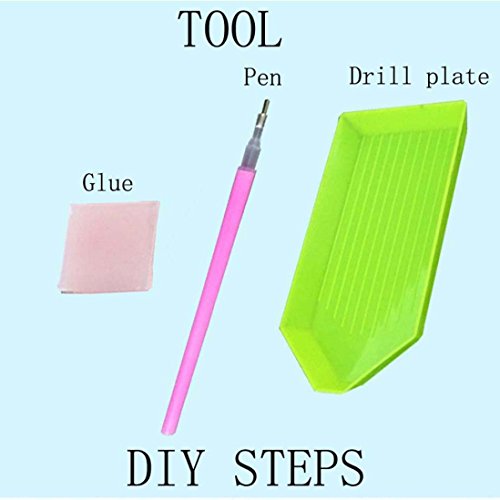 Igemy Katze DIY 5D Diamant Stickerei Anstrich Querheftung Ausgangsdekor Fertigkeit (B) - 5