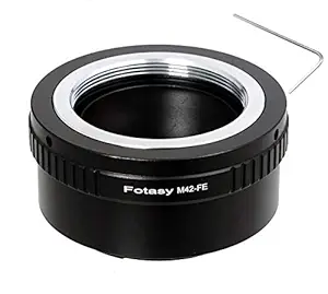 Fotasy NA42 Copper Adjustable M42 42mm Screw Lens to Sony NEX E-Mount Camera Mount Adapter (Black)