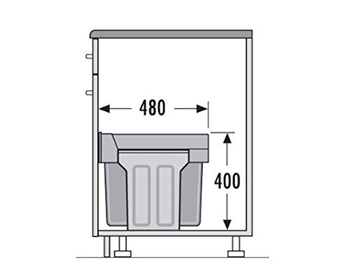 Hailo 3666101 Abfallsammler TA Swing 30.2/30 für Schränke ab 300 mm Breite mit Drehtür - 5