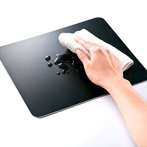 Gaming mauspad, G-i-mall Aluminium Mouse Pad mit Non-slip Rubber Base für Schnelle und genaue Kontrolle (Schwarz, 300 * 240 * 3.5mm) - 2