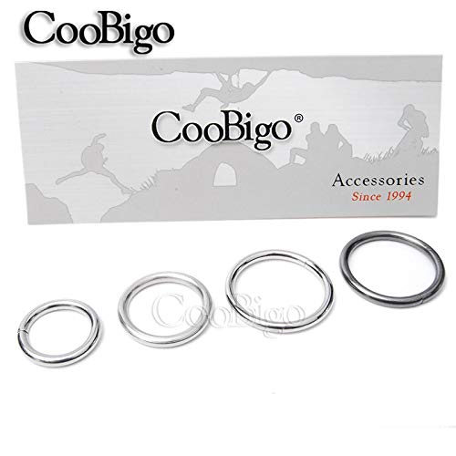 CUSHY 50pcs Non Welded Metal O Ring 5/8" 3/4" 1" Nickel & Black Nickel Plated Backpack Collar Harness Ring Bag Parts Accessories#FLQ067: D