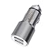 Produktbild ONX3 Grau Schnelles Autoladegerät Dual USB Metall Auto Netzteil mit Fluchthammer Für Samsung Galaxy Xcover 4s