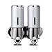 Produktbild Wandhalterung Dusche Pumpe, Shampoo und Lotion Seifenspender, 500 ml Silber, silber, Double Pump
