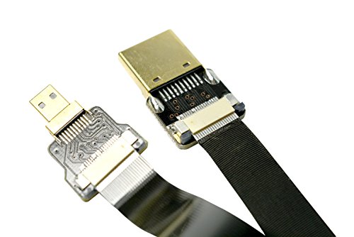 Neue schwarze FPV HDMI Kabel Micro Schnittstelle zu Standard-Schnittstelle für GH4 GOPRO BMPCC A5000 A6000 A7R A7S A6300 A6500 DJI 20CM Gerade