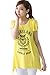 Bearsland Women's Breastfeeding and Nursing Ice Silk Summer Top Yellow UK Size 14-16
