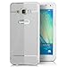 Produktbild Saxonia Samsung Galaxy A5 (2014) Hülle Aluminium Case Schutzhülle Alu Rahmen Bumper und Back Cover | Plexiglas Rückseite Silber