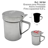  Sini Grasera Aprovechador de Aceite en Acero Inoxidable con Filtro para Pescado