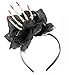 Produktbild Halloween Haarreif schwarze Rose mit Skeletthand, schwarz, Gothic, Halloween