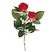 Produktbild Migaretin Bridal Bouquet Künstliche Fake Rosen Wohnaccessoires & Deko Kunstblumen Seidenrosen Plastik 2 Köpfe Blumenstrauß für Zuhause Hochzeiten Partys Dekor (C)