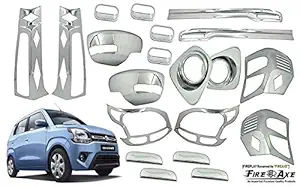 FIRE AXE Fire-Play Car Accessories Chrome Combo kit for Wagon R 2019 - Set of 20 Pieces