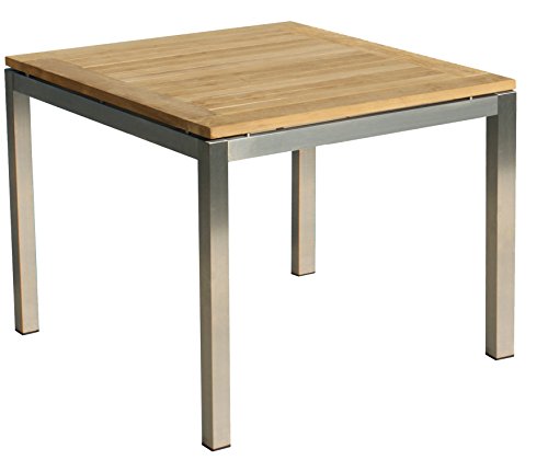 Nexus Edelstahl Tisch 90x90 cm Gartentisch Gartenmöbel Esstisch