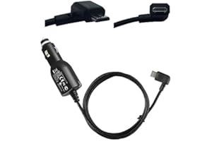 TRAVEL HOPPA CAR CHARGER FOR TOMTOM - MICRO USB In Car Charger for GPS TomTom Sat Nav - RIGHT ANGLE - GO, GO LIVE, RIDER, Start, Via & all MICRO USB devices CE Certified (See Compatibility List Below)