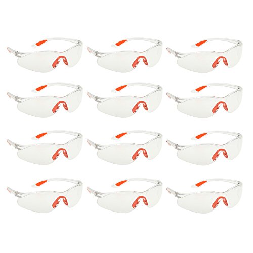 Preisvergleich Produktbild Schutzbrille -12 Stück Packung Schutzbrille, Schutzbrille Schutzbrille für Augenschutz mit klaren Kunststoffgläsern und mit Gummi-Nase und Ohr-Griffen, für Sport, DIY, Hobbies, Arbeit, Nerf, Paintball