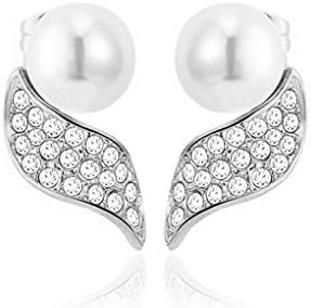 Earrings "Silver Beads" - Yarah With Swarovski Crystal - 1.5 cm x 2 cm - Gift Ideas