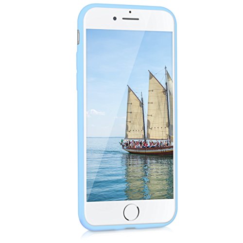 kwmobile Funda para Apple iPhone 7 8 - Carcasa para m  vil en  TPU Silicona  - Protector  Trasero  en  Azul Claro Mate 