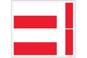 HANDMADE BY STUKK 4 pegatinas de vinilo con la bandera polaca de Polonia para espejo de parachoques de coche, iPad Van Laptop