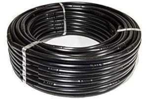 Suinga Tuyau d'arrosage goutte à goutte 16 mm 100m, Espacement de 50 cm entre les goutteurs, noir