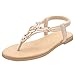 ZOEREA Damen Sandalen Schuhe Knöchelriemen Roman Geflochtene T-Strap Gladiator Sandalen Flats Thong Sandalen Sommer Schuhe Strand Flip Flop Hausschuhe