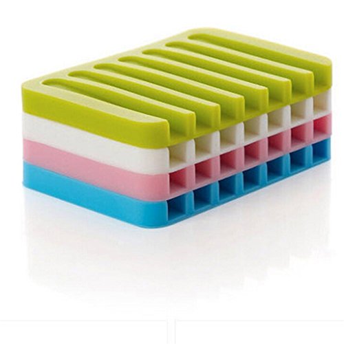 EP Selbstleerend Silikon Dusche Seifenschale , Seifenhalter, Seifenablage (4 pcs colors) - 5