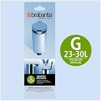 Brabantia - Juego de 12 rollos de bolsas de basura (tamaño G, 30 L, 20 bolsas en cada rollo, 240 bolsas en total)