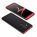 Price comparison product image Huawei Mate 10 Pro Case 360° Protective Cover PC Hard Shell Anti-Shock Shockproof Full Body Protective Anti-Scratch Bumper 360 Degree Full-Cover Case Matte Protection Case 3 in 1(Red black)